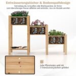 3 pakopų medinių pakeltų lysvių sistema (Natūrali)