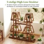 Trapecijos formos medinis augalų stovas (Ruda)