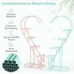 Metalinis penkiapakopis gėlių stovas (Mėlyna)
