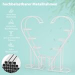 Metalinis 5 pakopų stovas gėlėms 148 cm (Balta)