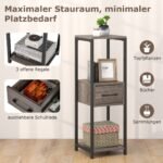 3 pakopų metalinis augalų stovas su stalčiais (Pilka)