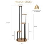 Metalinis keturių pakopų gėlių stovas (Juoda)