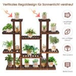 9 pakopų medinis augalų stovas (Ruda)