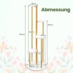 4 pakopų metalinis augalų stovas su auksiniu rėmu (Auksinė)