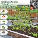 Metalinė A formos atrama daržovėms ir augalams (Juoda)