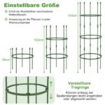 Augalų atramos su reguliuojamu aukščiu 3 vienetai (Žalia)