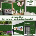 Dirbtinių samanų sienų paneliai (12 vnt.) (Tamsiai žalia)