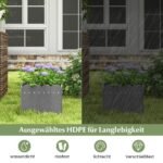 HDPE lauko gėlynas 2 vienetai 32x30x25 cm (Pilka)