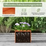 Dekoratyviniai lauko vazonai su sutvirtintu dugnu 2 vienetai (Oranžinė)