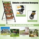 Vertikali lauko lysvė su ratukais ir penkiomis auginimo dėžėmis (Ruda)