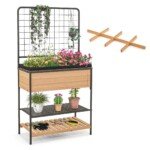 Aukšta lysvė su atramine grotelėmis ir lentynomis (Natūrali)