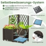 Daugiafunkcis lauko vazonas su atrama ir savaime laistymo sistema (Kavos)