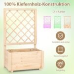 Paaukštinta lysvė su atrama augalams 58 cm (Natūrali)