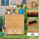 Sodo darbinis stalas su spintele (Natūrali)