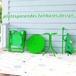 Vaikiška sėdimųjų baldų grupė su skėčiu (Žalia)