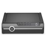 Saugus ginklų seifas su pirštų atspaudų ir slaptažodžio atrakinimu (Juoda)