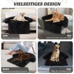 Erdvus šunų guolis su paminkštinimu ir skalbiamu užvalkalu (Juoda)