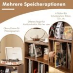 Stovas patefonui su įkrovimo stotele ir skyriais plokštelėms (Riešuto)