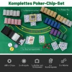 Profesionalus pokerio žetonų rinkinys su dėklu (Juoda)