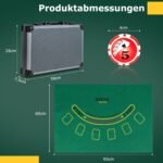 Profesionalus pokerio žetonų rinkinys su aliuminio dėklu (Juoda)