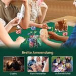 Pilnas pokerio žetonų komplektas su lagaminu ir kortomis (Juoda)
