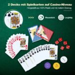 Profesionalus pokerio žetonų rinkinys lagamine (Juoda)