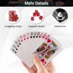 Profesionalus pokerio rinkinys su 500 žetonų ir aliuminio dėklu (Žalia)