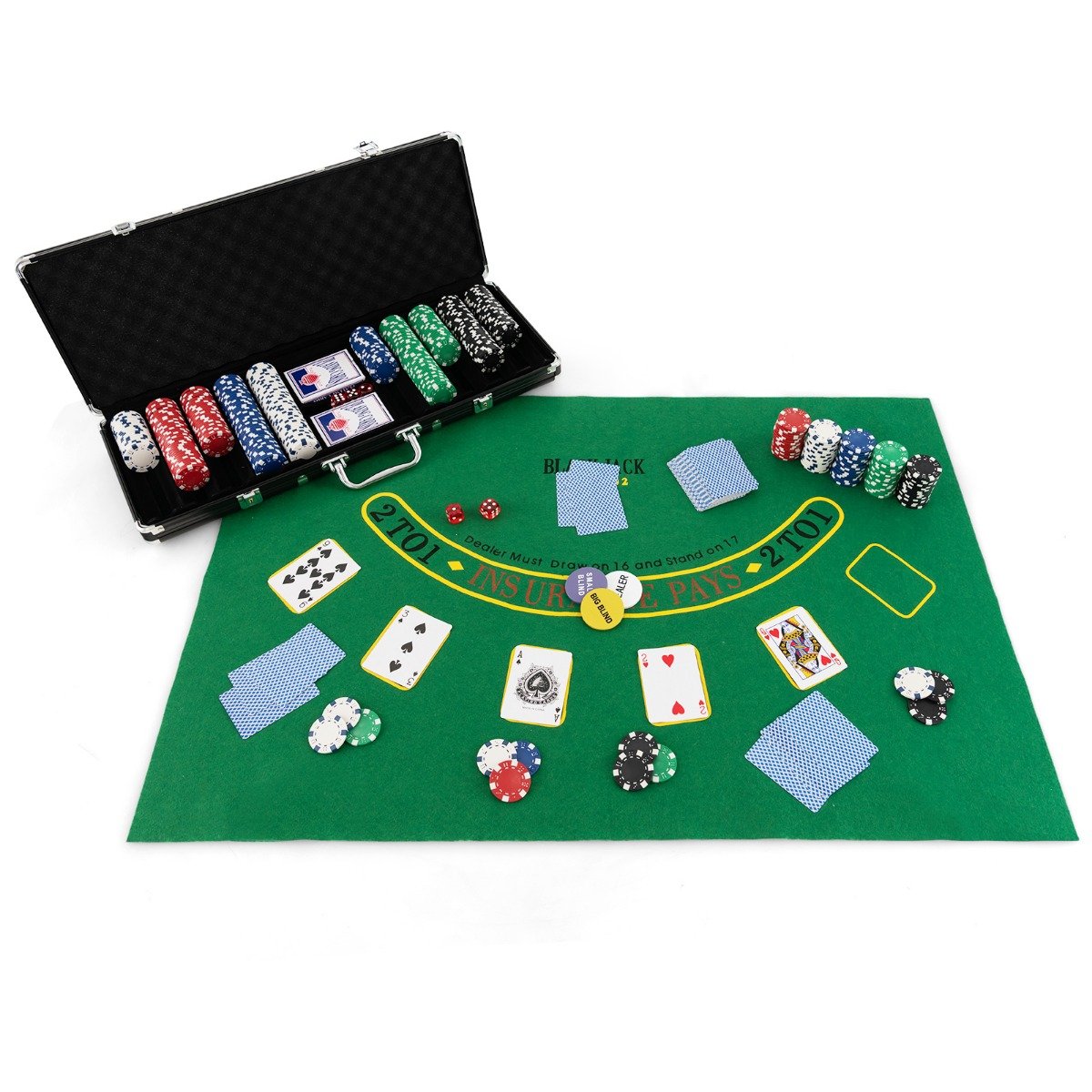 pokerset-pokerkoffer-ty317911bk-1_14_ Profesionalus pokerio rinkinys su 500 žetonų ir aliuminio dėklu (Žalia)