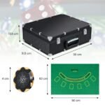 Profesionalus pokerio žetonų rinkinys 300 žetonų ir priedai (Juoda)