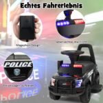 Elektrinis policijos automobilis vaikams (Juoda)