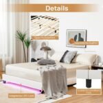 Moderni miegamojo lova su LED apšvietimu (Balta)