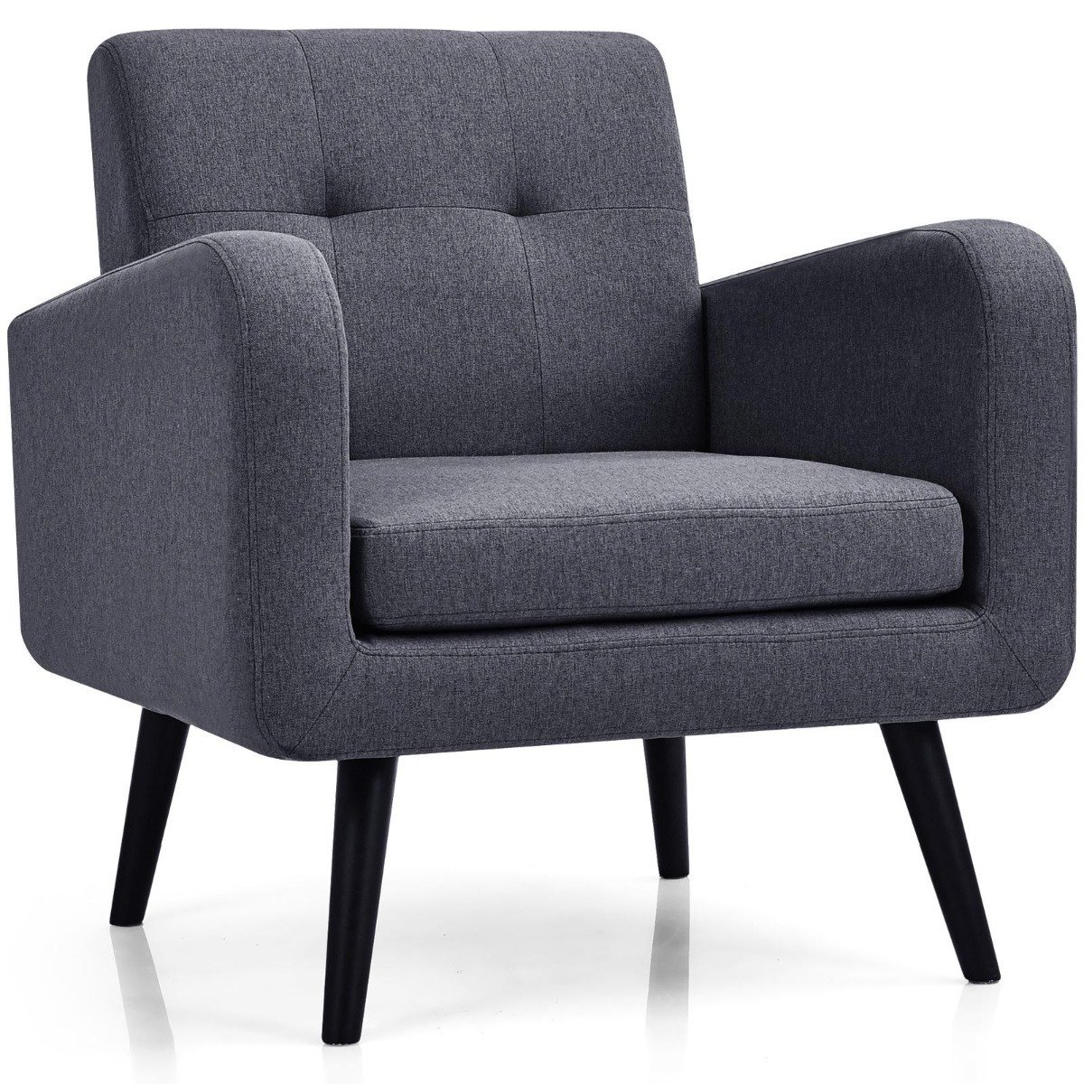 polstersessel-hv10519gr_7_ Ergonomiškas fotelis su medinėmis kojelėmis (Pilka)