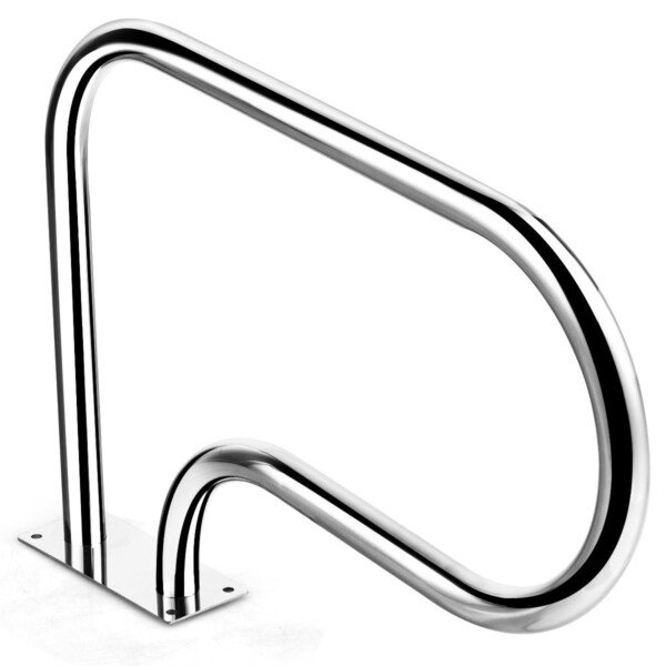 Nerūdijančio plieno baseino turėklas su tvirtu pagrindu (Sidabrinė)