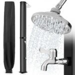 Lauko dušas 60L talpa 227 cm aukštis (Juoda)