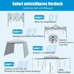Pop-up paviljonas su markizėmis 3x3m (Pilka)