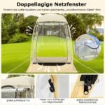 Nešiojama lauko palapinė 1-2 asmenims su greitu surinkimu ir panoraminiu vaizdu (Smėlio)