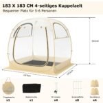 Nešiojama lauko palapinė sporto renginiams (Smėlio)