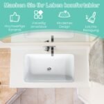 Keraminis praustuvas su pop-up sifonu 60x35x11 cm (Balta)