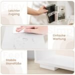 Geometrinė atvirų lentynų knygų lentyna (Balta)