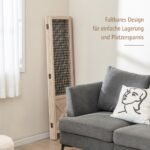 Sulankstomas medinis keturių sekcijų pertvarų skydas (Natūrali)