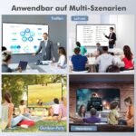 Projektoriaus ekranas su stovu ir nešiojimo taše 100 colių (Juoda ir balta)