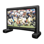 Pripučiama projektoriaus ekrano su stoveliu 16:9 HD (Juoda ir balta)