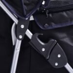 Sulankstomas vežimėlis gyvūnams su puodelio laikikliu (Juoda)