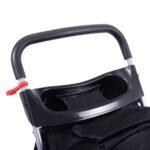 Sulankstomas vežimėlis gyvūnams su puodelio laikikliu (Juoda)