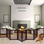 Sulankstoma medinė apsauginė užtvara gyvūnams (Ruda)