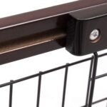 Reguliuojamo pločio mediniai apsauginiai varteliai durims ir laiptams (Ruda)