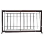 Reguliuojamo pločio mediniai apsauginiai varteliai durims ir laiptams (Ruda)