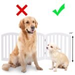 Sulankstomas medinis trijų panelių apsauginis gyvūnų aptvaras (Balta)