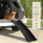Ištraukiama šunų rampos automobiliams – gyvūnų įlaipinimo pagalba (Juoda)
