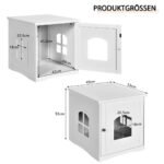 Deko katės tualeto namelis su stalu ir magnetinėmis durelėmis (Balta)